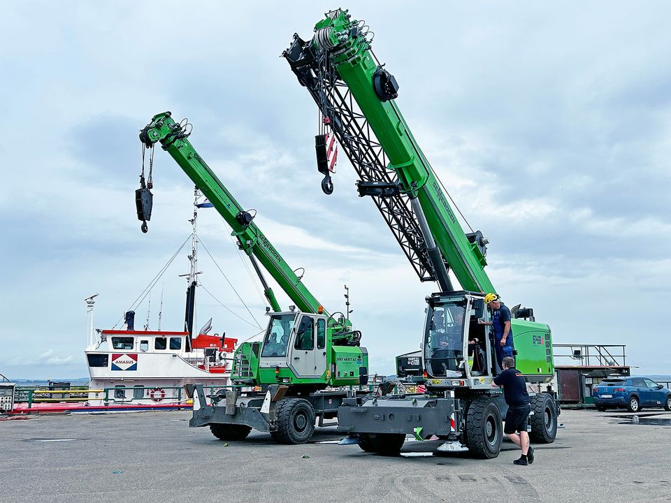 Søby Værft får opgraderet løftekapacitet med ny Sennebogen-kran, meddeler SCANTRUCK A/S