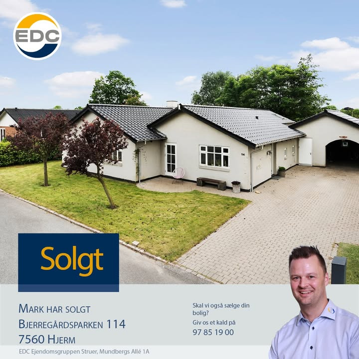 Mark sælger Bjerregårdsparken 114 i Hjerm gennem EDC Ejendom­sgruppen Struer