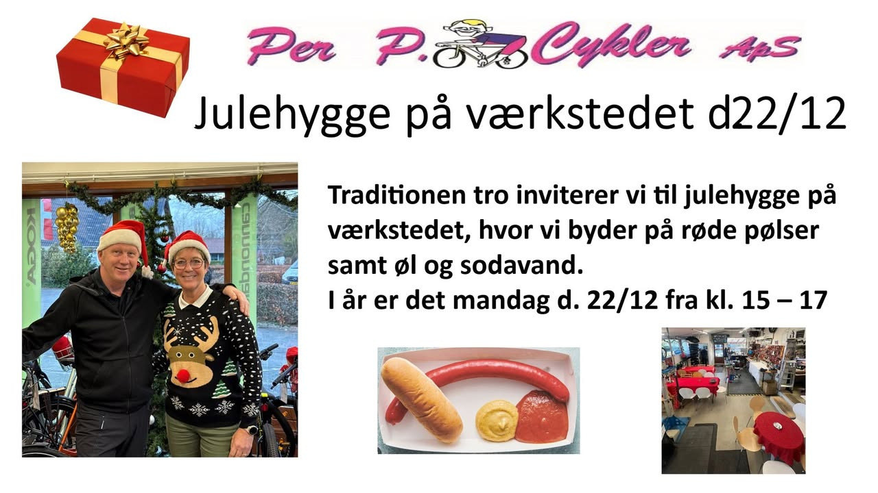 Per P. Cykler inviterer til julehygge og udvider åbningstider før jul