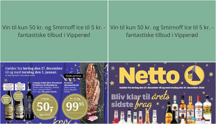 Vin til kun 50 kr. og Smirnoff Ice til 5 kr. - fantastiske tilbud i Vipperød