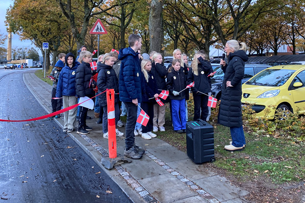 Skoleelever indviede nye cykelstier og ny cykellegebane