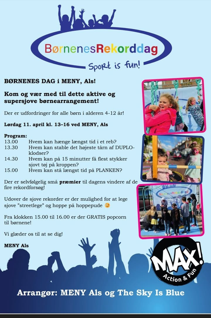 Meny Als inviterer til børnenes rekorddag med sjove aktiviteter