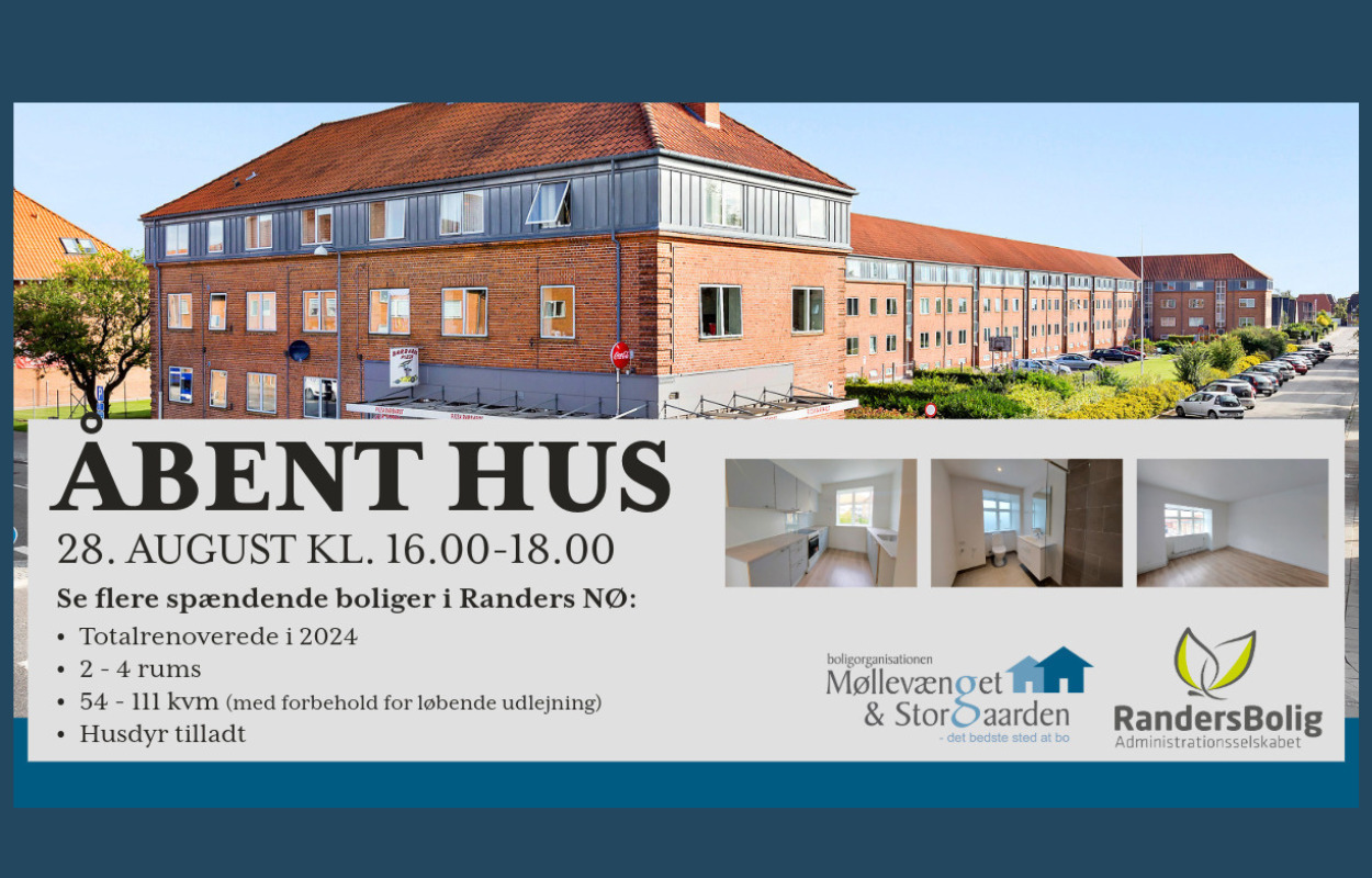 ÅBENT HUS: Nyrenoverede boliger på Anemonevej i Randers