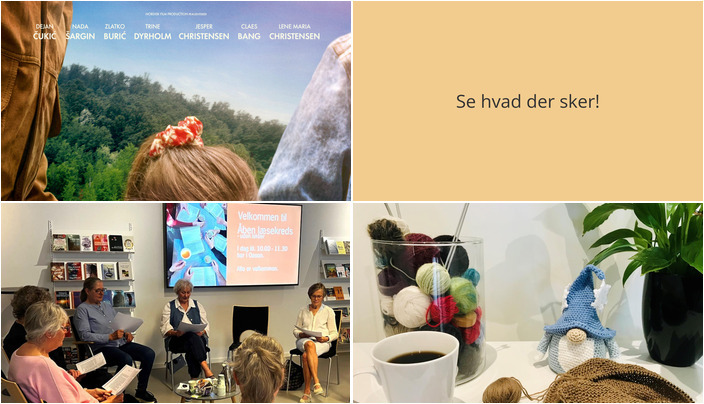 Forpremiere, åben læsekreds og håndarbejdsfællesskab i Grindsted - Ugen byder på kulturelle oplevelser!
