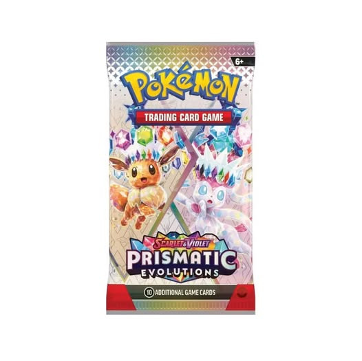 Qubimon annoncerer Prismatic Evolutions Booster Pack med specialtilbud i butikken