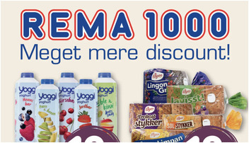Yoggi yoghurt til kun 10 kr. og Pågen brød til samme pris hos Rema 1000