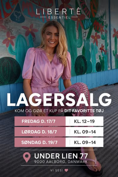 Lagersalg.com holder Liberté Essentiel lagersalg i Aalborg med op til 75 % rabat