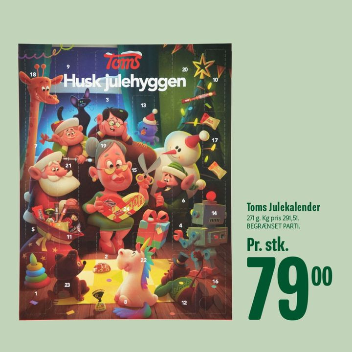 Min Købmand, Nim byder julen velkommen med Toms chokoladejulekalender til nedtælling