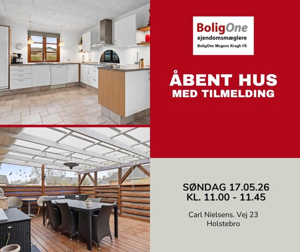 BoligOne Mogens Kragh I/S holder åbent hus i villa i rolige omgivelser