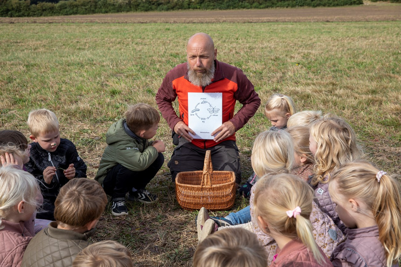 Børn fester i naturen til Grønne Sammen