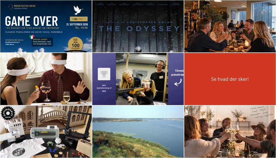 Koncerter, film og gastronomiske oplevelser venter i Skive