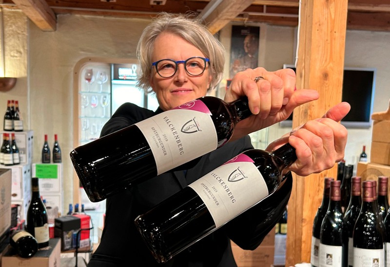 Spätburgunder til en god pris hos Pedersborg Vin: Grim etiket, men god smag