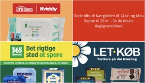 Gode tilbud: Kærgården til 14 kr. og Mou Suppe til 28 kr. - Se de lokale dagligvaretilbud