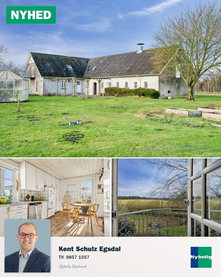 Nybolig Hadsund præsenterer charmerende familiebolig med stor grund nær Hobro og Mariager
