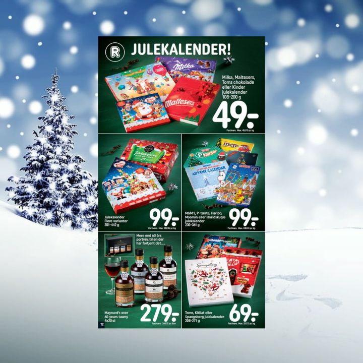 REMA 1000 Hadsund: Skarpe priser på julekalendere i butikken nu