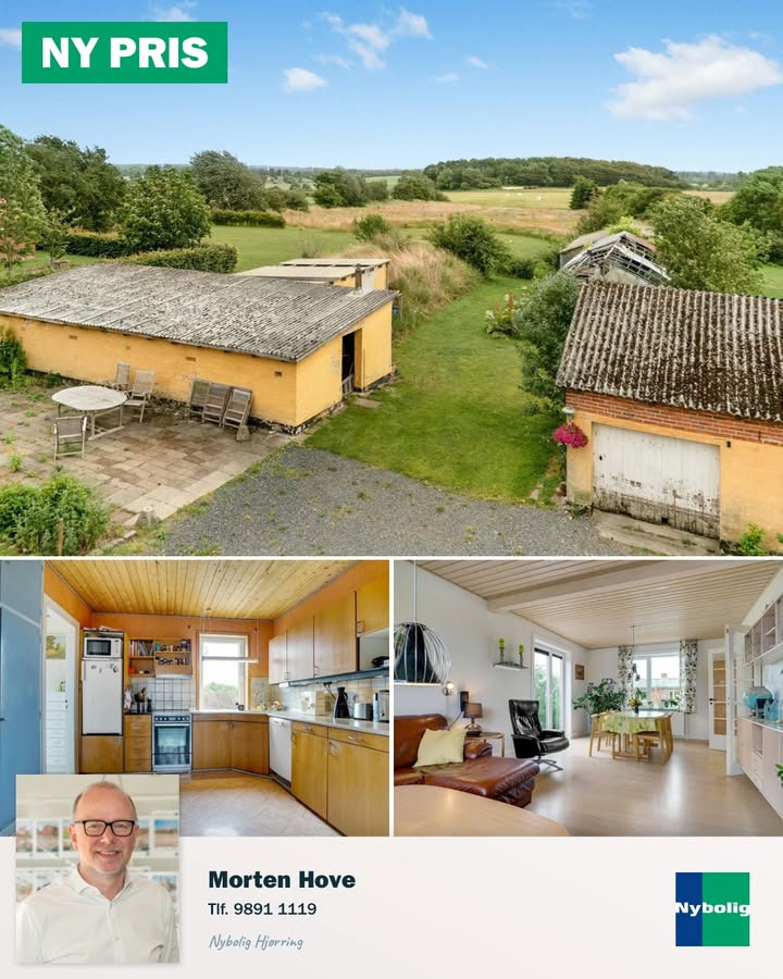 Nybolig Hjørring v/Morten Hove annoncerer ny pris på charmerende landejendom ved Sindal