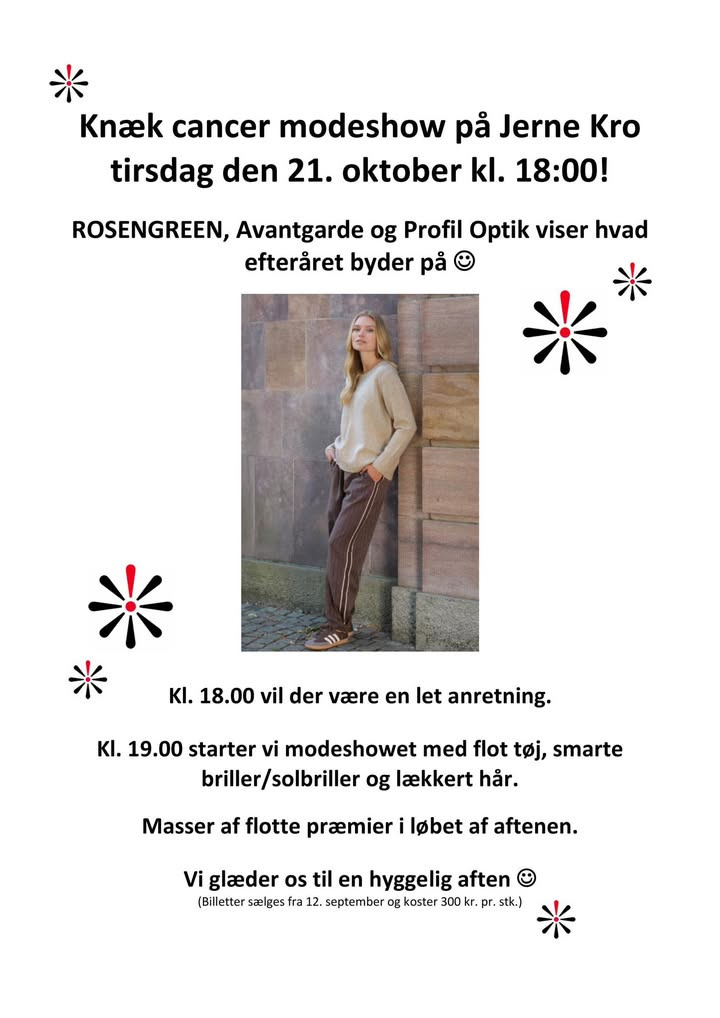 Rosengreen inviterer til Knæk Cancer modeshow med amerikansk lotteri