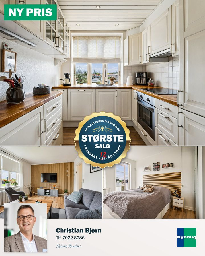 Nybolig Bjørn & Ankersen: Ny skarp pris på centralt beliggende ejerlejlighed i Vorup