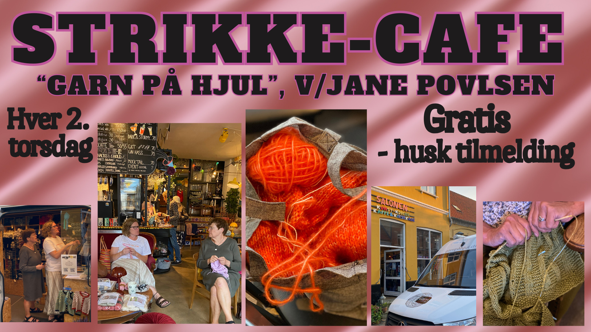 Hyggelig strikkecafé i Skælskør: Garn, kaffe og kage