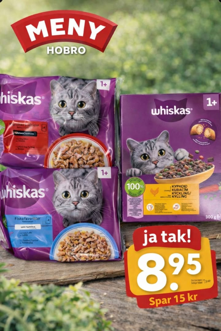MENY Hobro tilbyder Whiskas kattemad til særpris