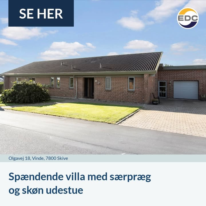 EDC Skive I/S fremhæver unik villa med charmerende udestue