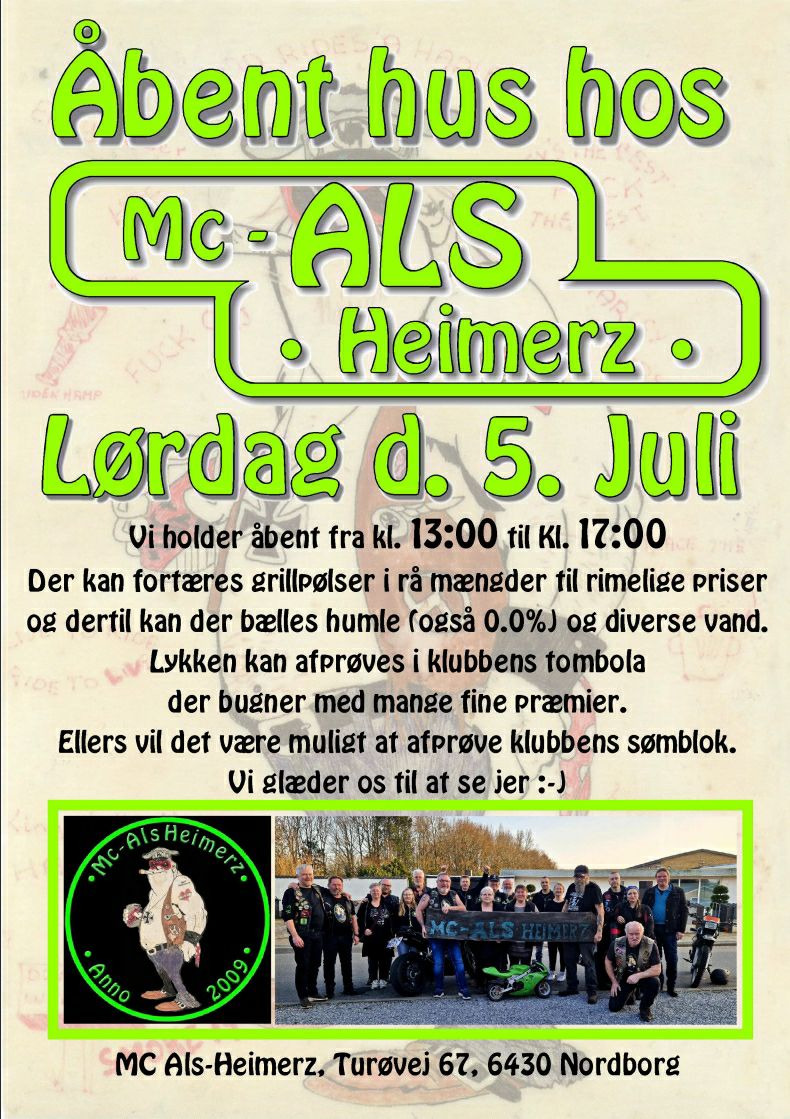 Åben hus hos MC-AlsHeimerz byder på festlig lørdag i Nordborg
