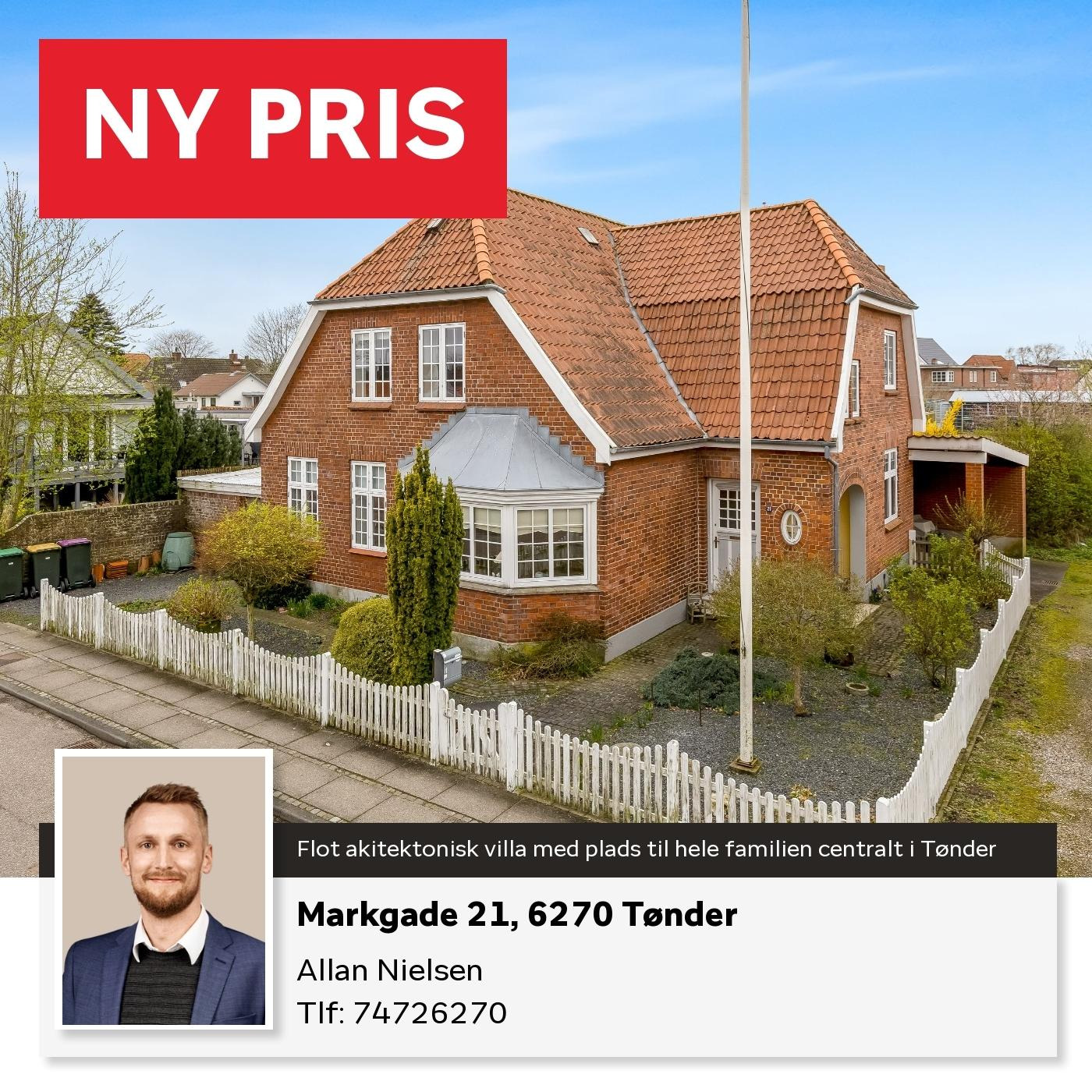 Home Tønder annoncerer ny pris på bolig i Markgade 21 i Tønder