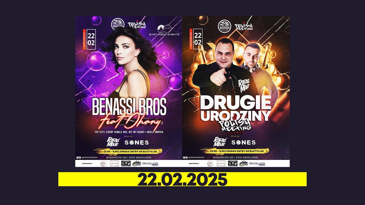Start 2025 med et brag: Benassi Bros og Dhany på Diskotek Skoven