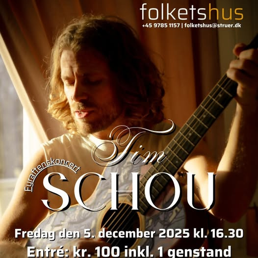 Tim Schou afslutter efterårssæsonen med fyraftenskoncert på Folkets Hus
