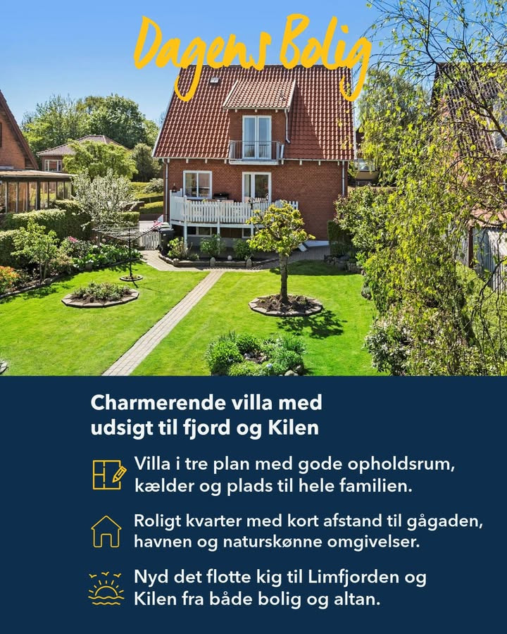 EDC Ejen­doms­grup­pen Struer præsenterer villa på Ølbyvej 14 med udsigt til Limfjorden og Kilen