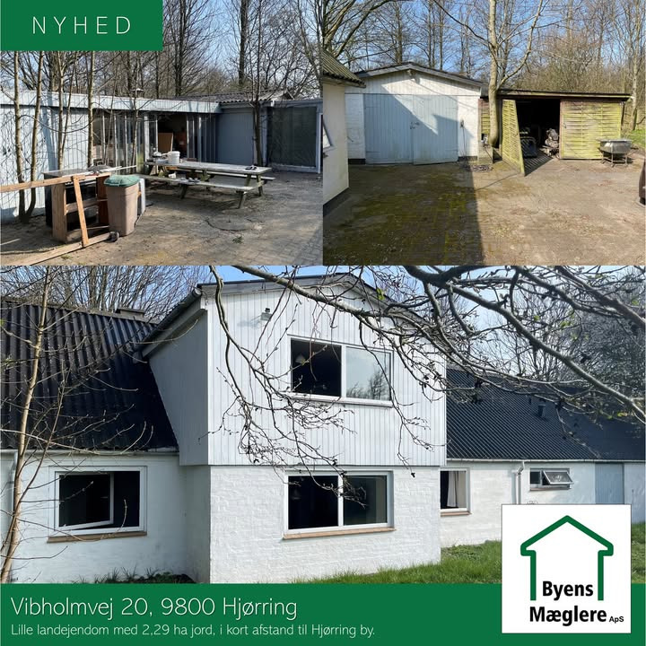 Byens Mæglere ApS i Hjørring præsenterer lille landbrug tæt på byen til salg