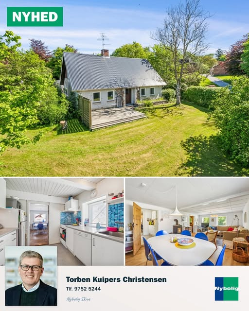 Nybolig Skive I/S fremhæver charmerende hus fra 1852 i Højslev med idyllisk beliggenhed